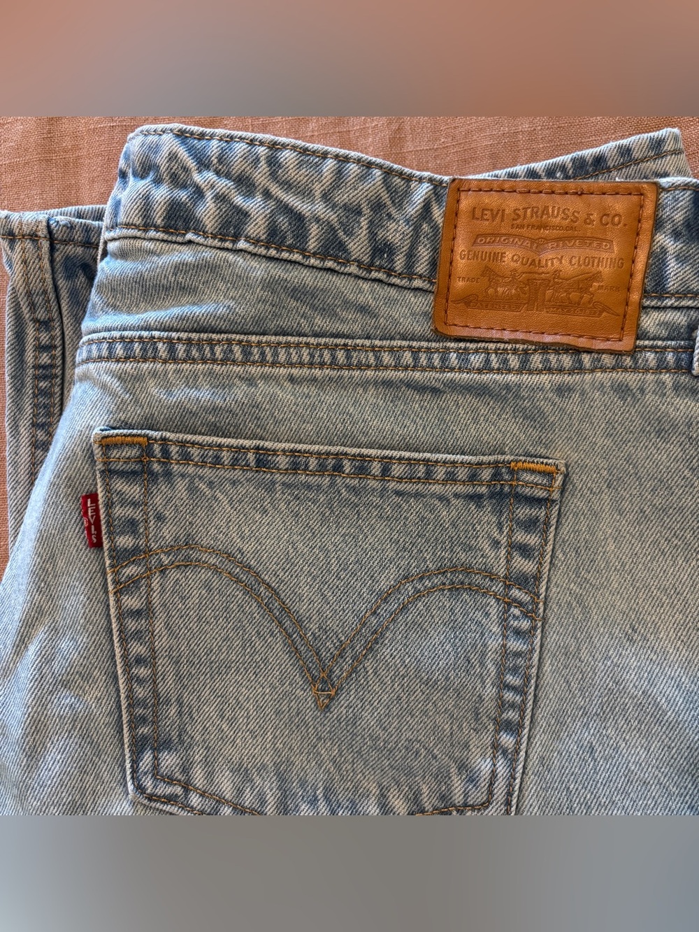 Levi’s Premium Low Loose Jeans Women’s 32 Light Wash Baggy Wide Leg Denim - Picture 4 of 9